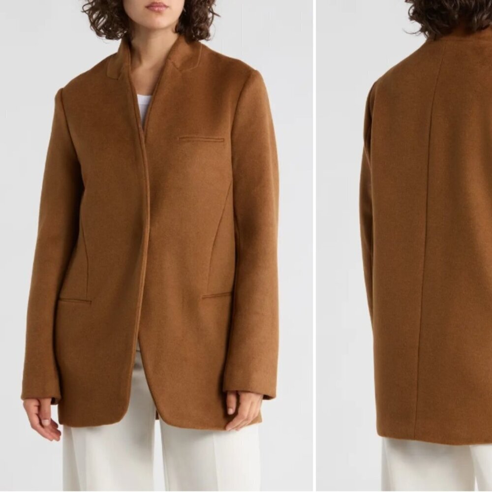 Rebecca Minkoff Boyfriend Wool Blend Jacket – Camel, Size S (NWT)